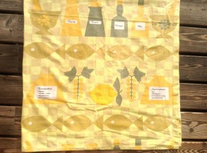 Retro bomulds gardiner 2 stk. 125x128 cm