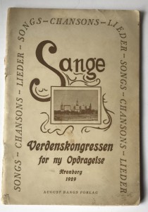 Sanghfte fra Verdenskongressen for ny opdragelse 1929