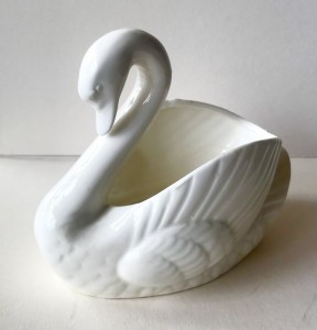 Svane vase hvid H: 12,5 cm