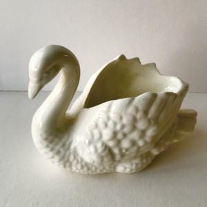 Svane vase hvid H: 12,5 cm