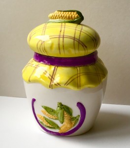 Lg krukke med majsdecor