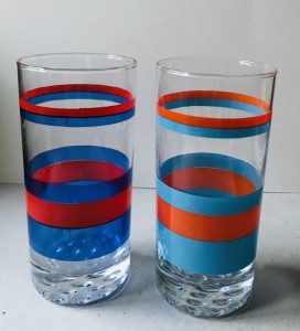 Drikkeglas med striber