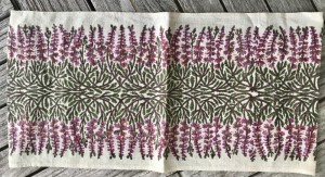 Lysedug med lyng 19,5 x 29 cm