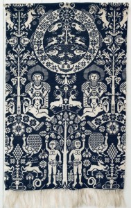 Broderet vgstykke 87 x 137 cm