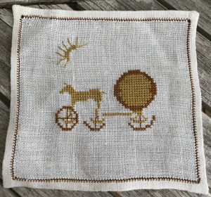 Broderet mellemlgsserviet