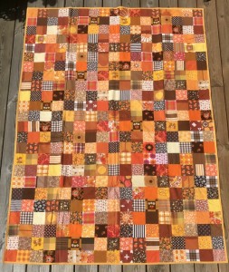 Patchwork tppe fra 70'erne ml:120x165 cm