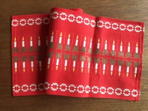 Svensk jule lysedug 22x42 cm