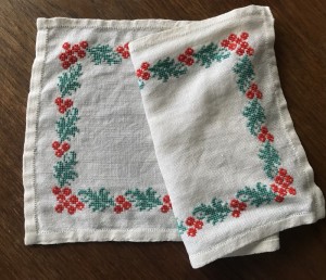 Broderet lysedug