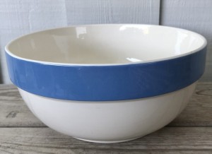 Aluminia skl hvid med bl kant