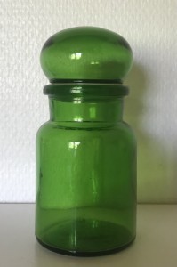Belgiske glas grn med prop H: 14 cm