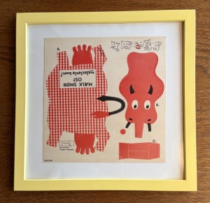 Karoline koen udstandset samleark i ramme